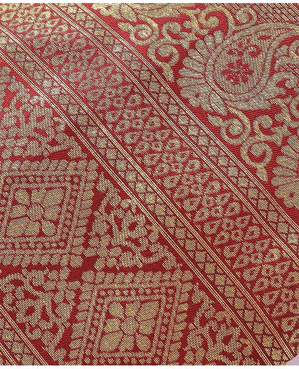 Babyhug  Short Sleeve Pattu Pavada  Choli Lehenga Set with Gold Foil Print - Maroon