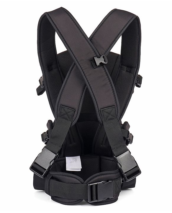 Babyhug  Elegant 3-in-1 Baby Carrier: Lightweight, Breathable fabric, Ergonomic design, Padded straps, Waist belt, 3 carry positions (inward, outward, back), Adjustable seat, Washable cover, Supports up to 15 kg- Grey