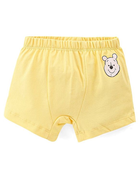 Babyhug Disney Single Jersey Knit Briefs With Winnie The Pooh Graphics Pack Of 3 - Yellow Blue & White