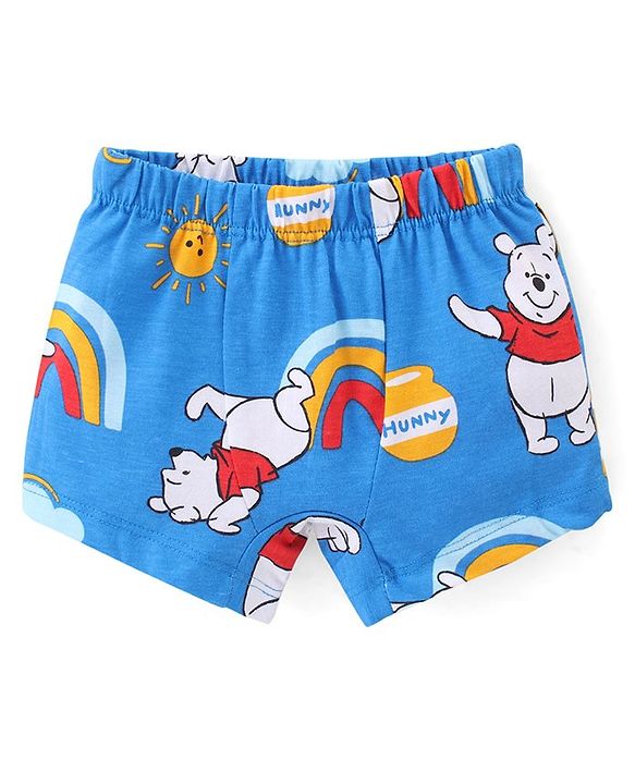 Babyhug Disney Single Jersey Knit Briefs With Winnie The Pooh Graphics Pack Of 3 - Yellow Blue & White