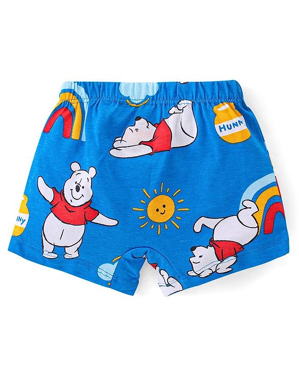 Babyhug Disney Single Jersey Knit Briefs With Winnie The Pooh Graphics Pack Of 3 - Yellow Blue & White