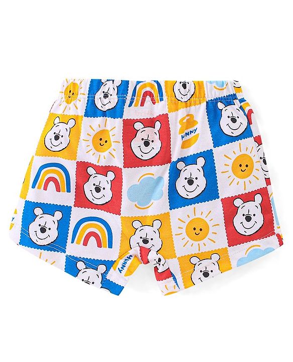 Babyhug Disney Single Jersey Knit Briefs With Winnie The Pooh Graphics Pack Of 3 - Yellow Blue & White
