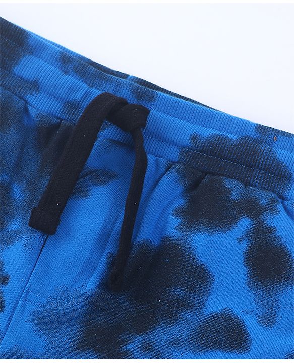 Pine Kids Disney Terry Above Knee Length Tie & Dye Shorts With Lion King Graphics - Blue