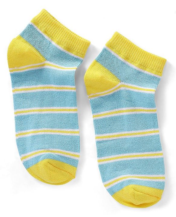Pine Kids Cotton Spandex Knit Ankle Length Socks with Floral Design Pack Of 3 - Snow White