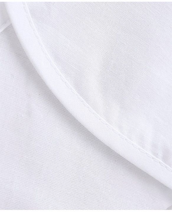 Babyhug 100% Cotton Woven Front Tie Knot Sleeveless Jhabla Solid Colour Pack Of 3 - White
