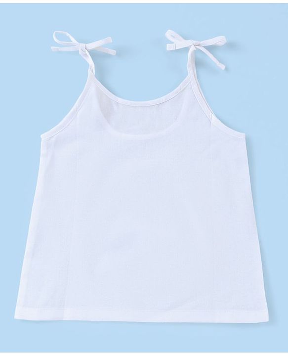 Babyhug 100% Cotton Woven Sleeveless Solid Color Tie Knot Vest Pack of 5 - White