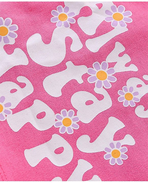Babyhug 100% Cotton Knit Full Sleeves Checks & Floral Printed Front Open Vests Pack of 2 - Purple & Pink
