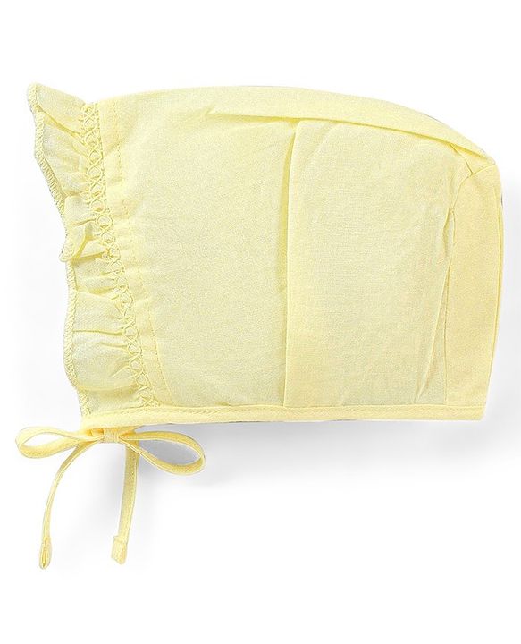 Babyhug 100% Cotton Solid Bonnet Bonnet Caps Pack of 5  - Multicolour