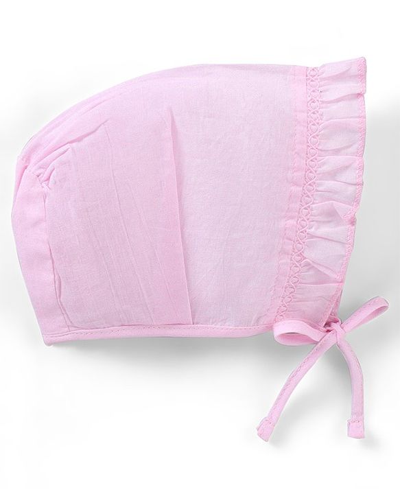 Babyhug 100% Cotton Solid Bonnet Bonnet Caps Pack of 5  - Multicolour