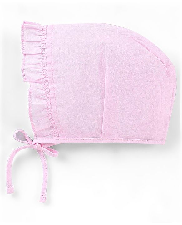 Babyhug 100% Cotton Solid Bonnet Bonnet Caps Pack of 5  - Multicolour