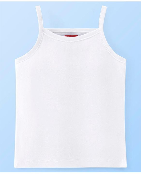 Babyhug 100%  Organic Cotton Knit Sleeveless   Slips Solid Colour  Pack of 3 - White
