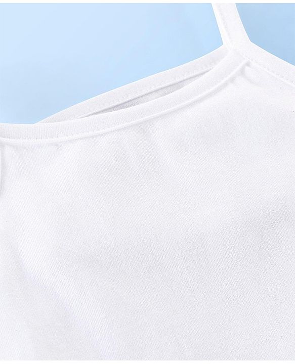 Babyhug 100%  Organic Cotton Knit Sleeveless   Slips Solid Colour  Pack of 3 - White