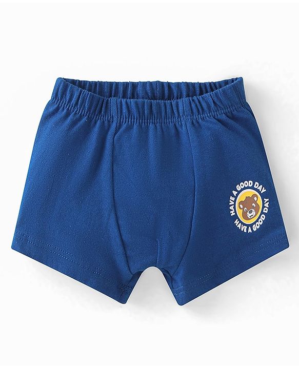 Babyhug 100% Cotton Antibacterial Trunks Crocodile Print Pack of 3 - Orange & Blue