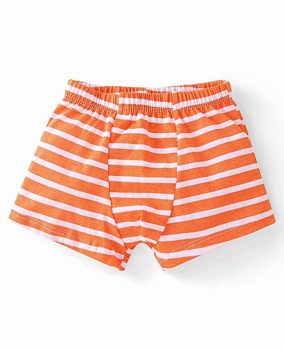 Babyhug 100% Cotton Antibacterial Trunks Crocodile Print Pack of 3 - Orange & Blue