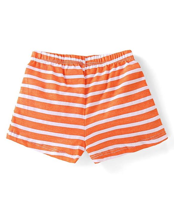Babyhug 100% Cotton Antibacterial Trunks Crocodile Print Pack of 3 - Orange & Blue