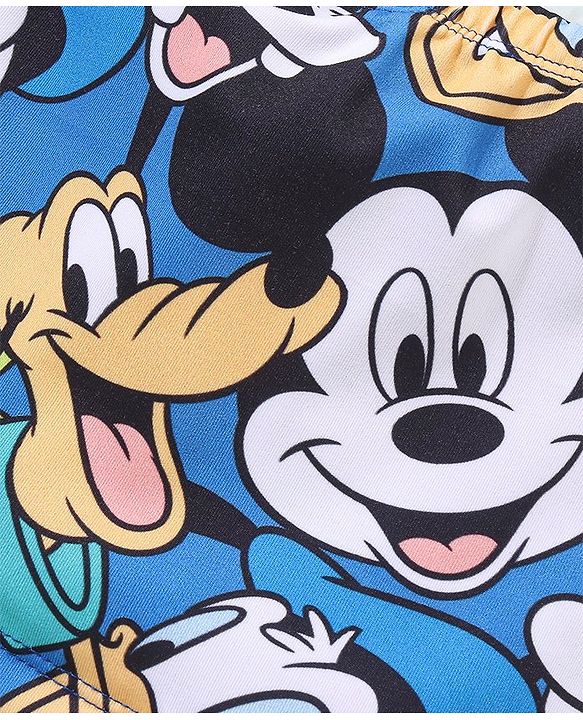 Babyhug  Disney Mickey Mouse Family Print Swimming Trunk - Blue