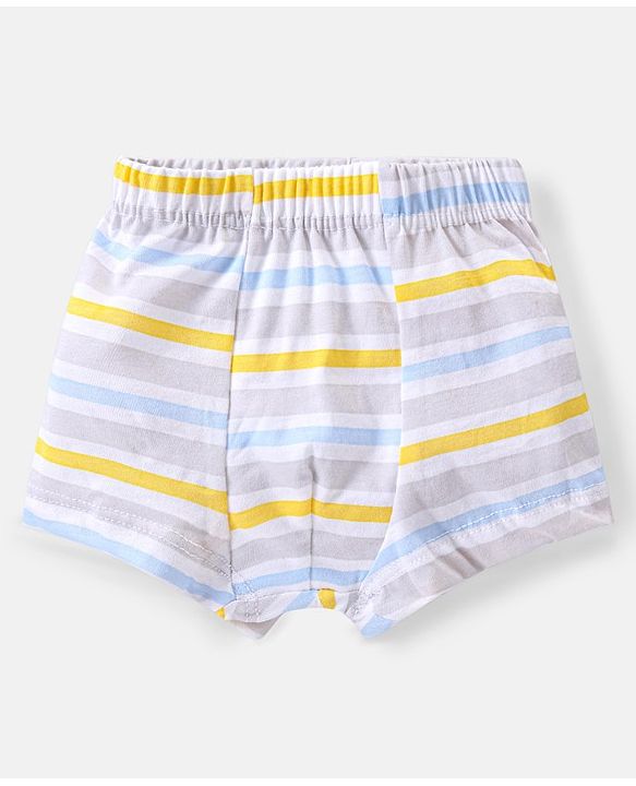 Babyhug 100% Cotton Trunk with Stripes & Baseball Print Pack Of 3 - Multicolor