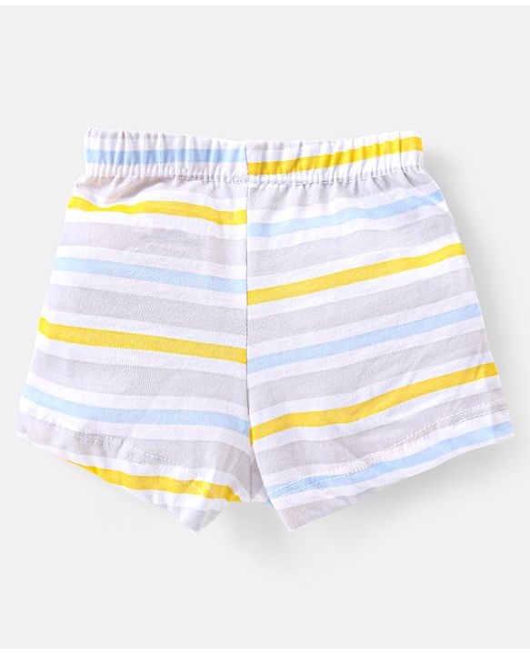 Babyhug 100% Cotton Trunk with Stripes & Baseball Print Pack Of 3 - Multicolor