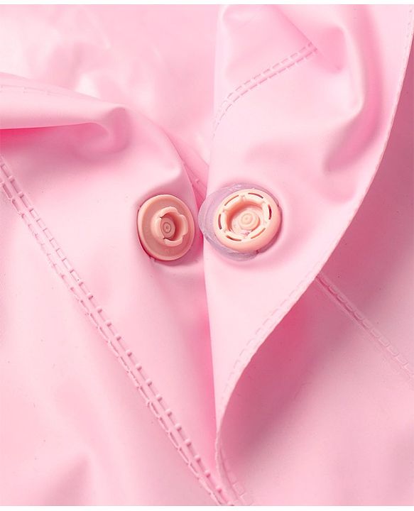 Babyhug Full Sleeves Below Knee Length Raincoat  Unicorn Print - Pink