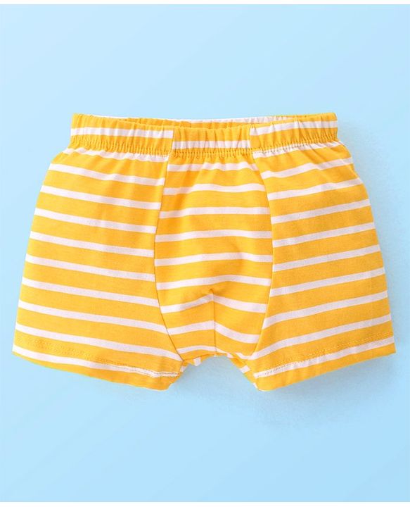 Babyhug 100% Cotton Knit Striped & Trunk Print Pack of 3 - Multicolour