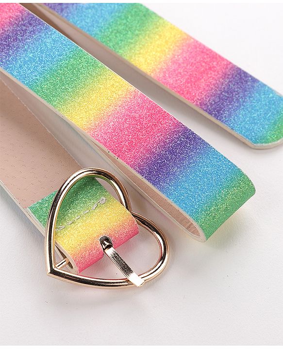 Pine Kids Belts with Heart Shaped Buckle Lock - Multicolour