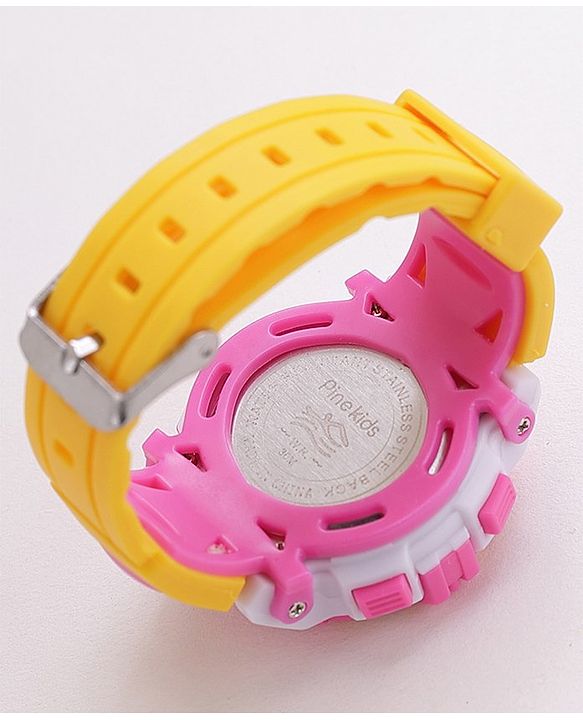 Pine Kids Free Size Digital Watch - Yellow