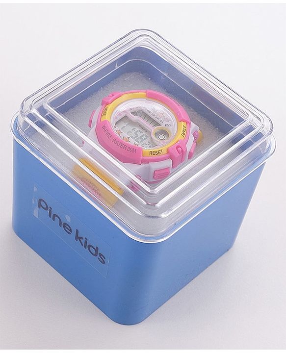 Pine Kids Free Size Digital Watch - Yellow