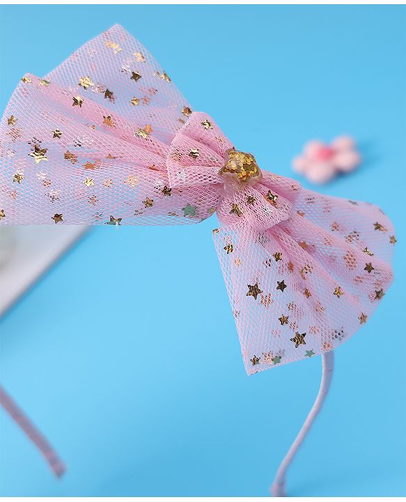 Babyhug Free Size Hair Accessories Combo Set with Bow Applique - Pink