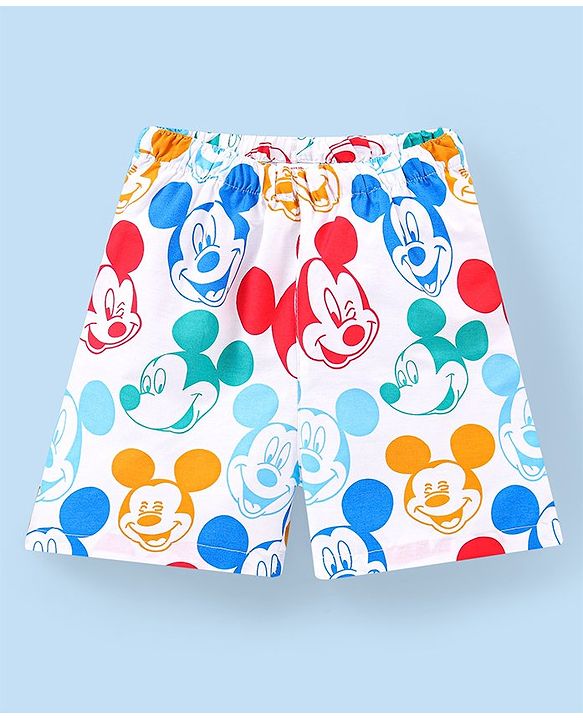 Babyhug Disney Cotton Boxers With Mickey Mouse Family Print Pack of 3 - Multicolour