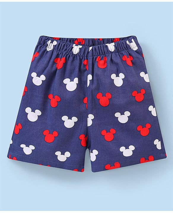 Babyhug Disney Cotton Boxers With Mickey Mouse Family Print Pack of 3 - Multicolour