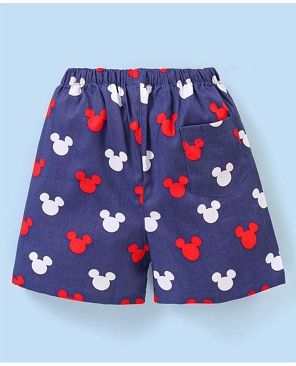 Babyhug Disney Cotton Boxers With Mickey Mouse Family Print Pack of 3 - Multicolour
