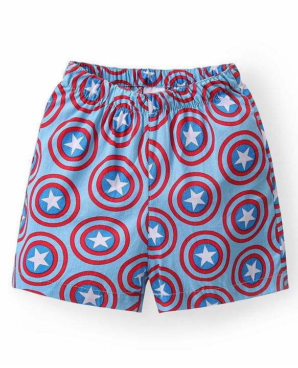 Babyhug Marvel Cotton Woven Boxers With Avengers Print Pack of 3 - Multicolor