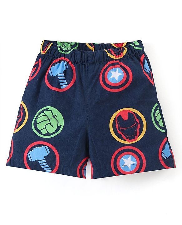 Babyhug Marvel Cotton Knit Boxers With Avengers Print Pack of 3 - Multicolor