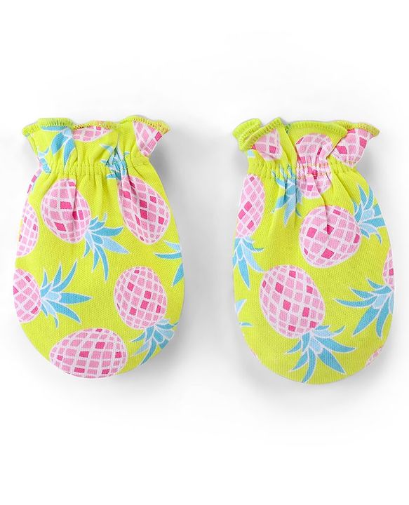 Babyhug 100% Cotton Knit Mittens With Polka Dot Print Pack of 3 - Multicolour