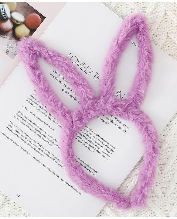 Babyhug Free Size Hair bands With Bunny Ears Applique Pack of 3 - Pink Purple & Blue