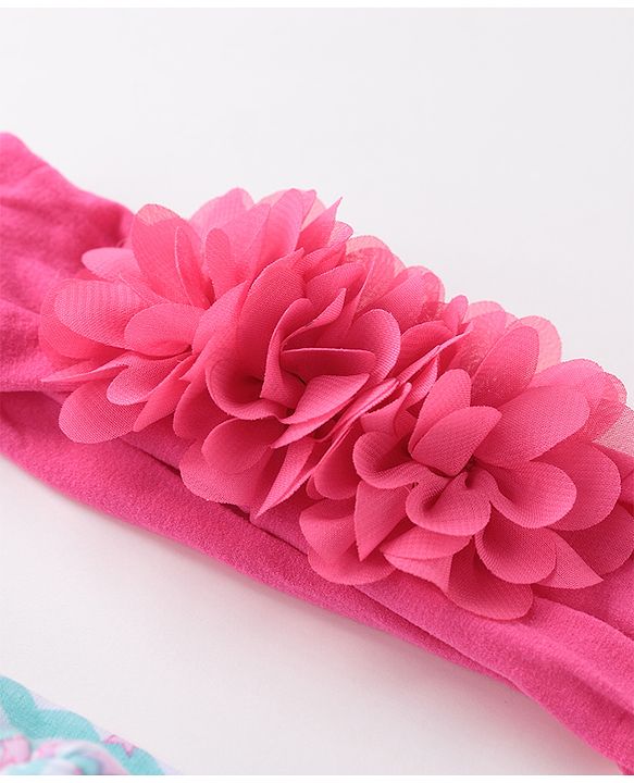 Babyhug Free Size Headbands With Flower & Bow Applique Pack of 3 - Multicolour