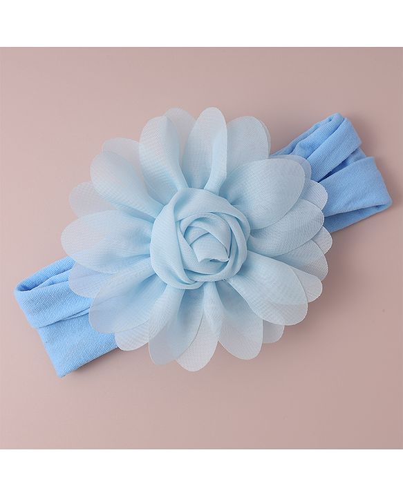 Babyhug Free Size Headbands With Flower Applique Pack of 3 - Red Blue & Purple