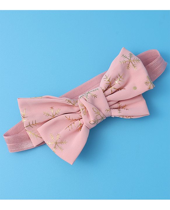Babyhug Free Size Headbands With Bow Applique Pack of 3 - Red Pink & Purple