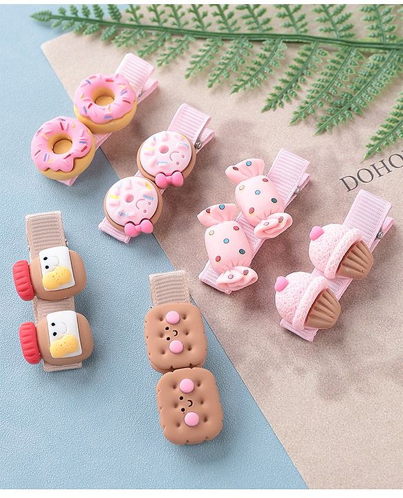 Babyhug Free Size Hair Pins & Clips Pack of 6 - Multicolor