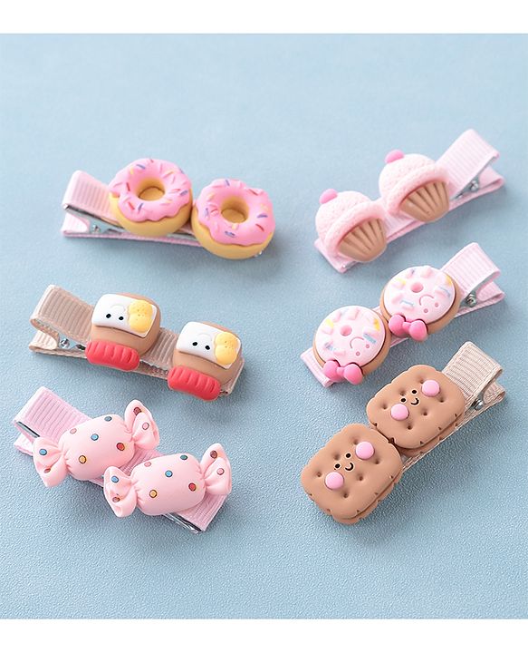 Babyhug Free Size Hair Pins & Clips Pack of 6 - Multicolor