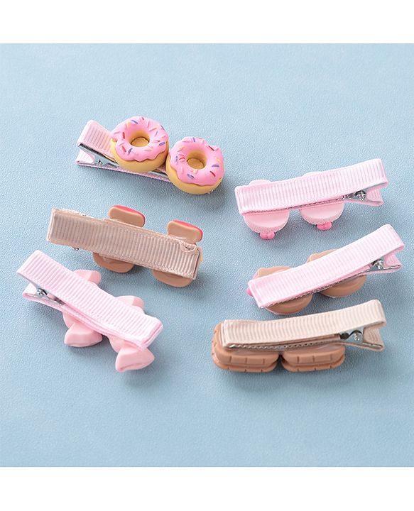 Babyhug Free Size Hair Pins & Clips Pack of 6 - Multicolor