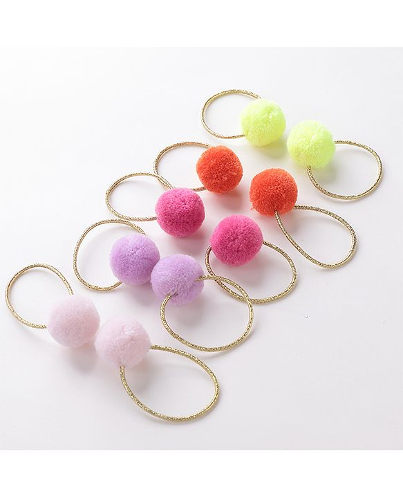 Babyhug Free Size Rubber Bands Set Pack of 10 -Multicolor