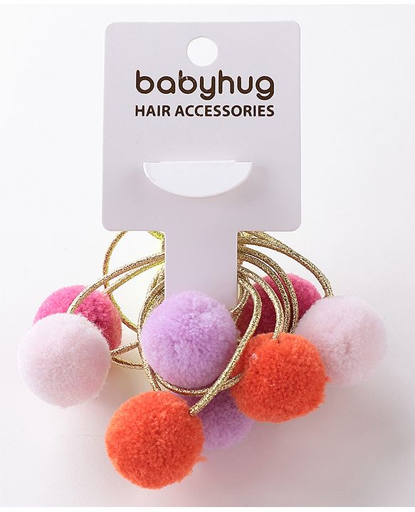 Babyhug Free Size Rubber Bands Set Pack of 10 -Multicolor