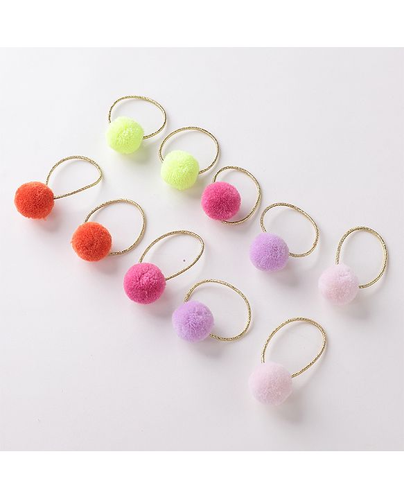 Babyhug Free Size Rubber Bands Set Pack of 10 -Multicolor