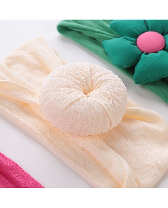 Babyhug  Headbands  with Bow Applique Pack of 3 - Multicolor
