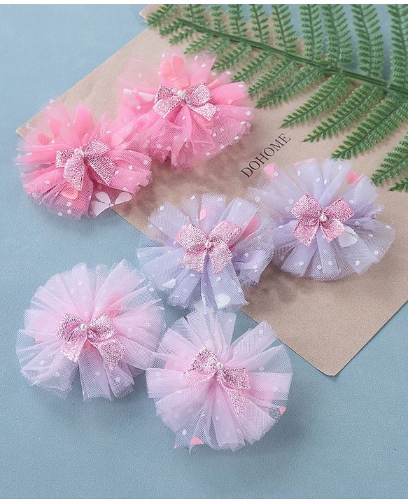 Babyhug Free Size Hair Pins & Clips With Flower Applique Pack of 6 - Multicolor