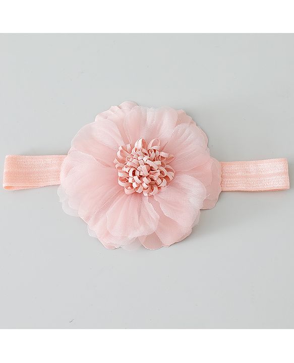 Babyhug Free Size Headbands With Floral Applique Pack of 3 - Pink White & Red