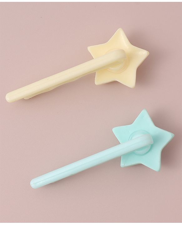 Babyhug Free Size Hair Pins with Star Applique Pack of 10 - Multicolor