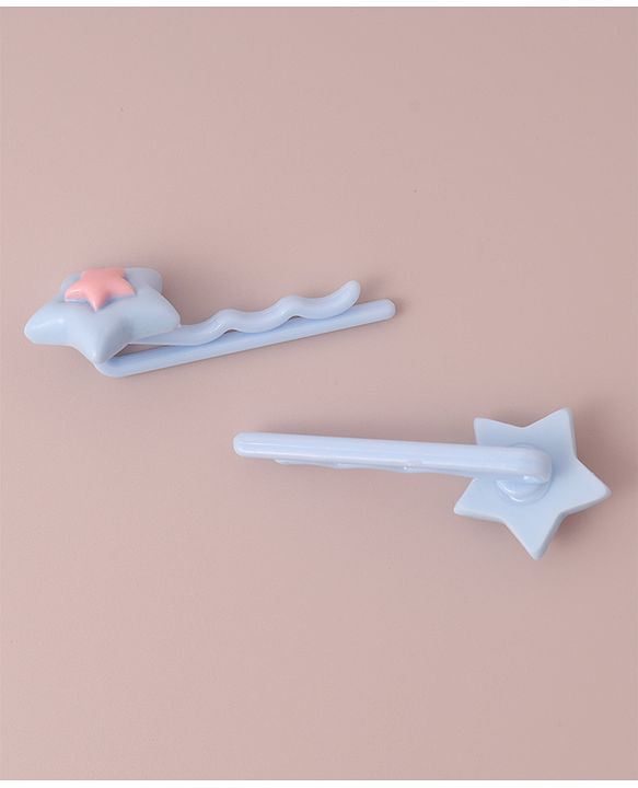 Babyhug Free Size Hair Pins with Star Applique Pack of 10 - Multicolor