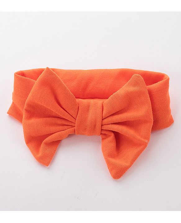 Babyhug Free Size Headbands With Bow Applique Pack of 2 - Blue & Orange